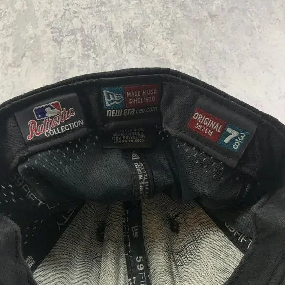 Vintage New Era San Francisco Giants Hat Mens 7 3/8 Black G Logo Fitted Cap MLB - Picture 4 of 5